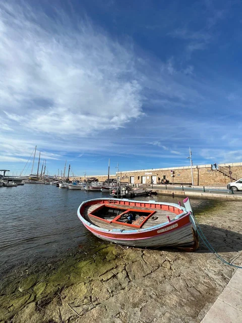 A traditional fishing boat beside the quay in Saint-Tropez