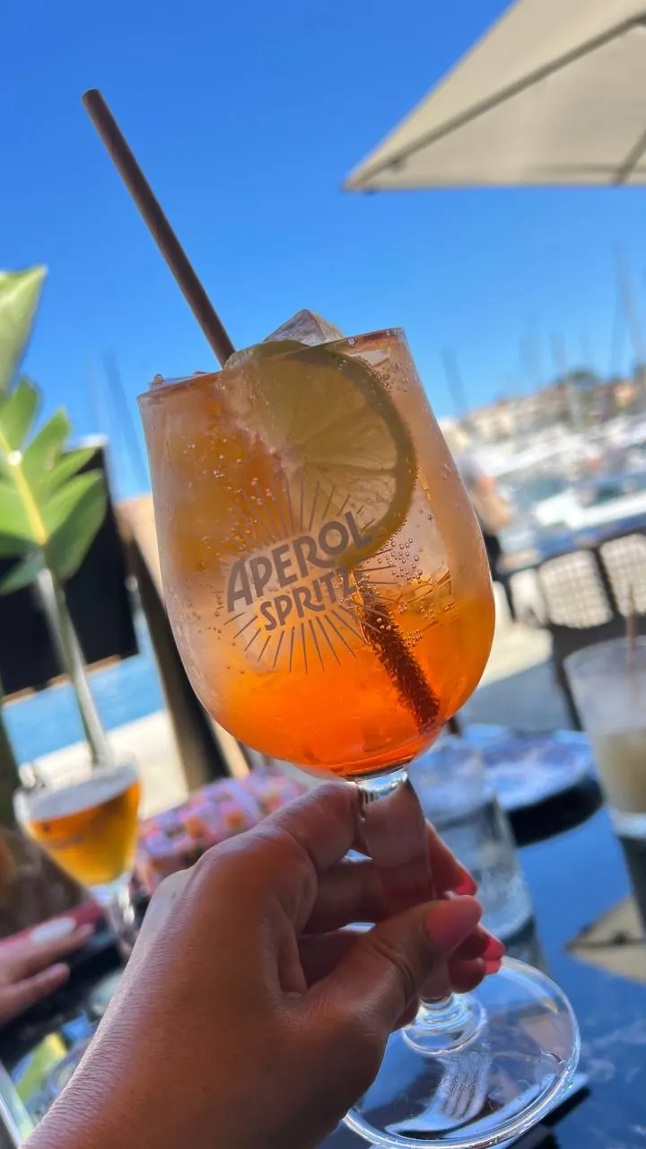 Aperol Spritz by the Saint-Tropez marina
