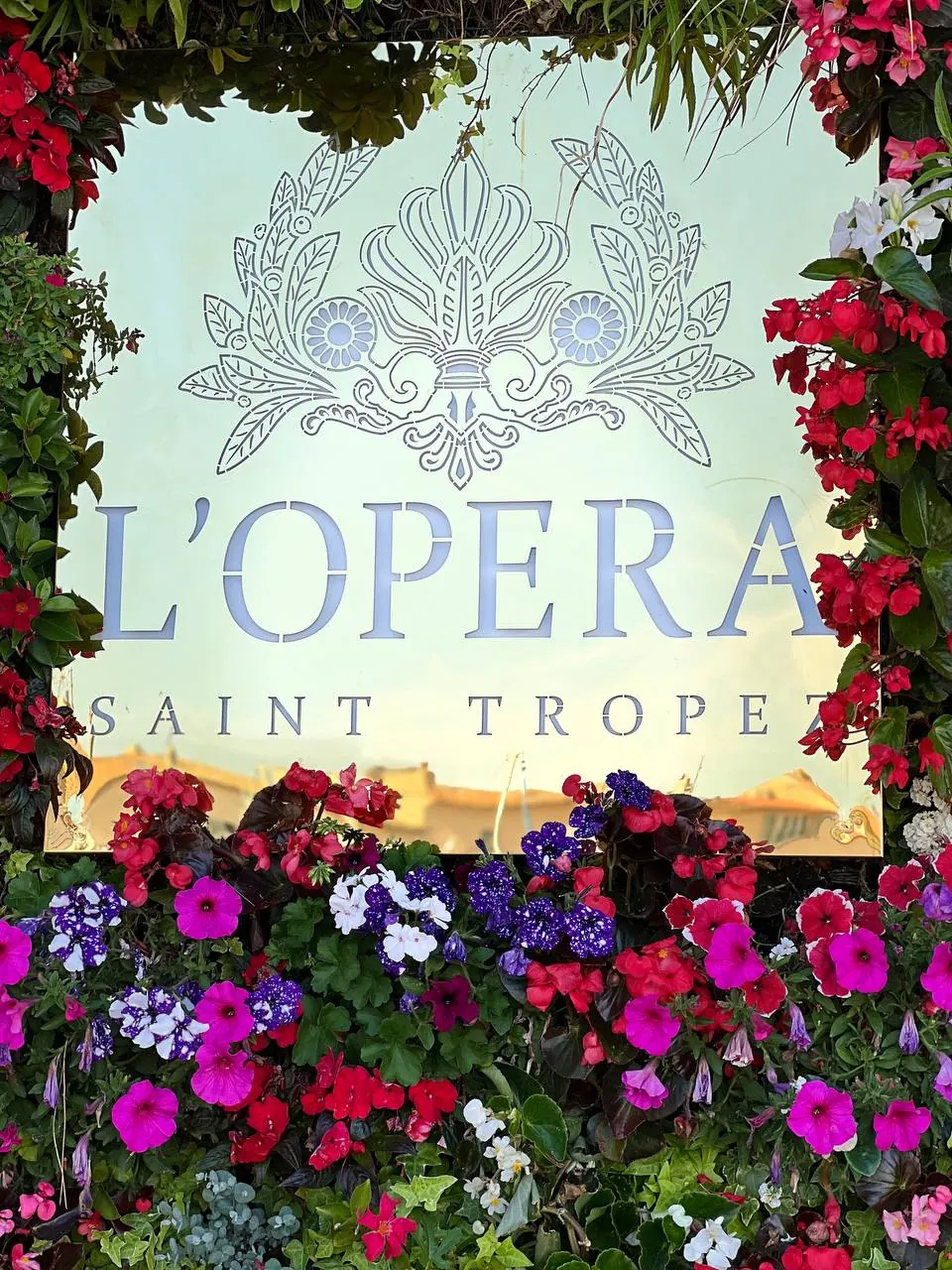 Flower display at L’Opéra in Saint-Tropez